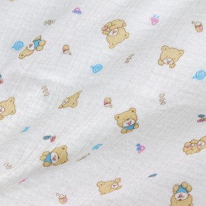 120gsm Muslin double gauze custom print fabric